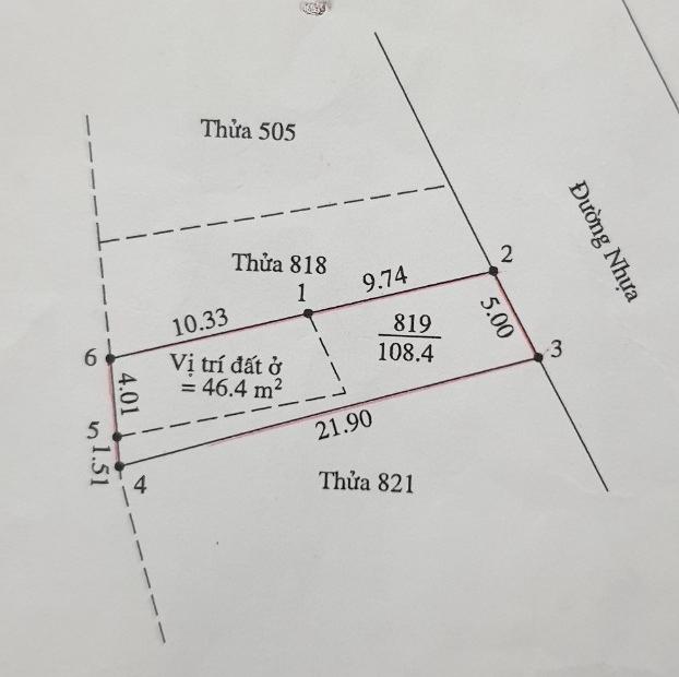 Chính chủ bán gấp lô đất mặt tiền đường 44A, xã An Ngãi, huyện Long Điền